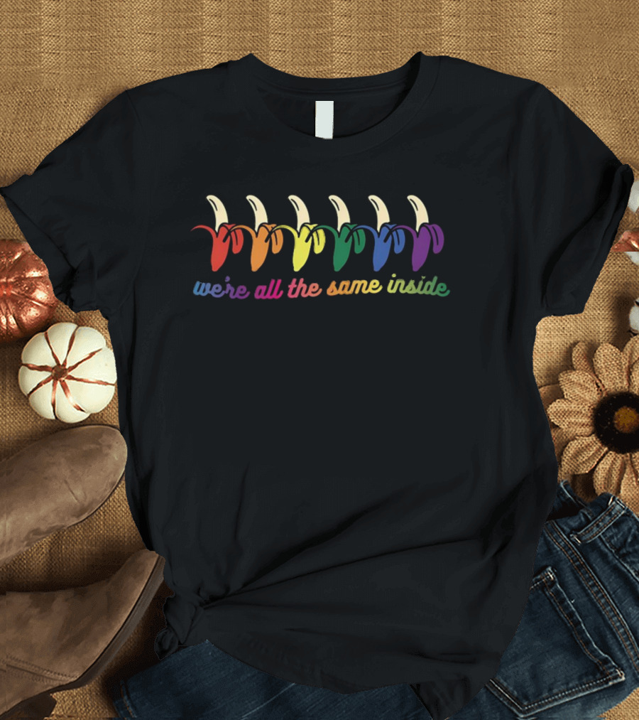 Banana Rainbow We're All The Same Inside Pride T-Shirt