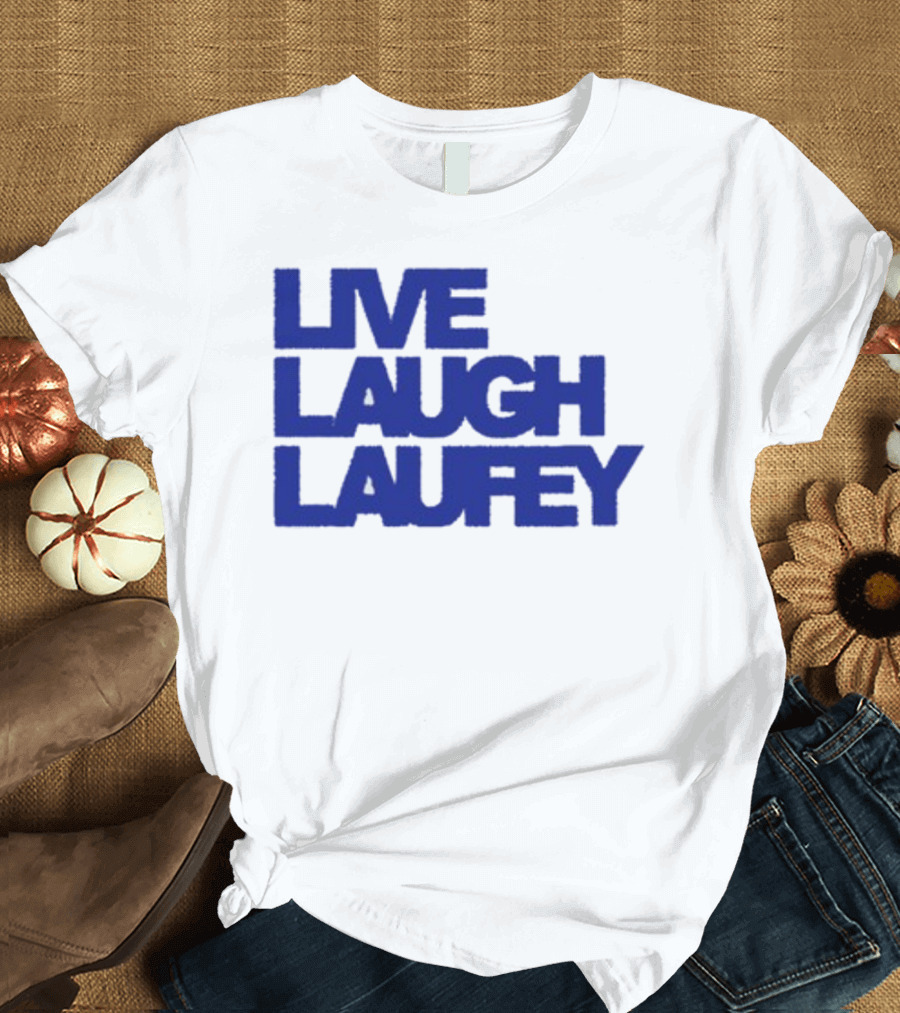 Laufeymusic Live Laugh Laufey Iconic Blue Text T-Shirt