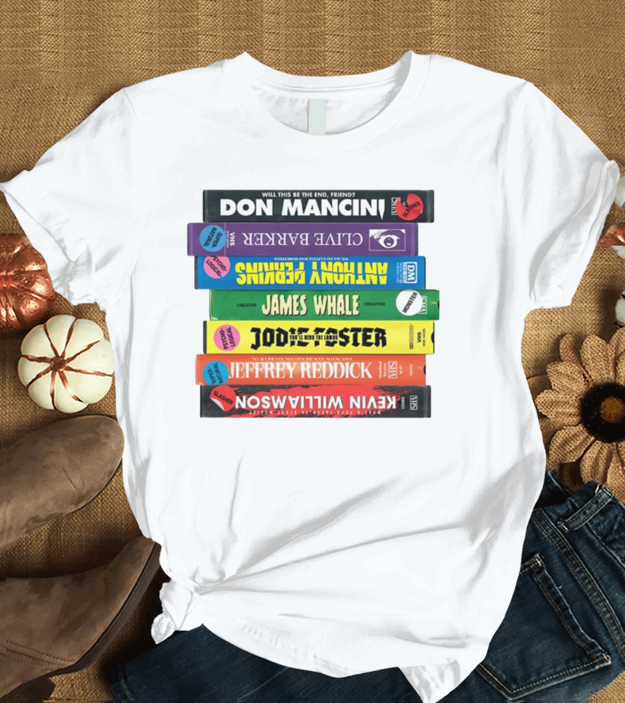 Don Mancini Clive Barker Anthony Perkins James Whale Jody Webster Jeffrey Reddick Kevin Williamson T-Shirt
