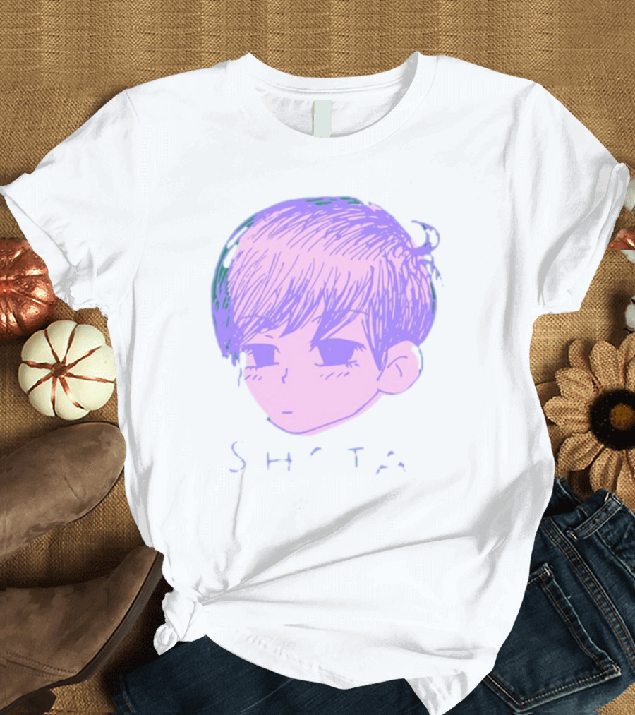Omo Cat Shota Anime Style Purple Sketch T-Shirt