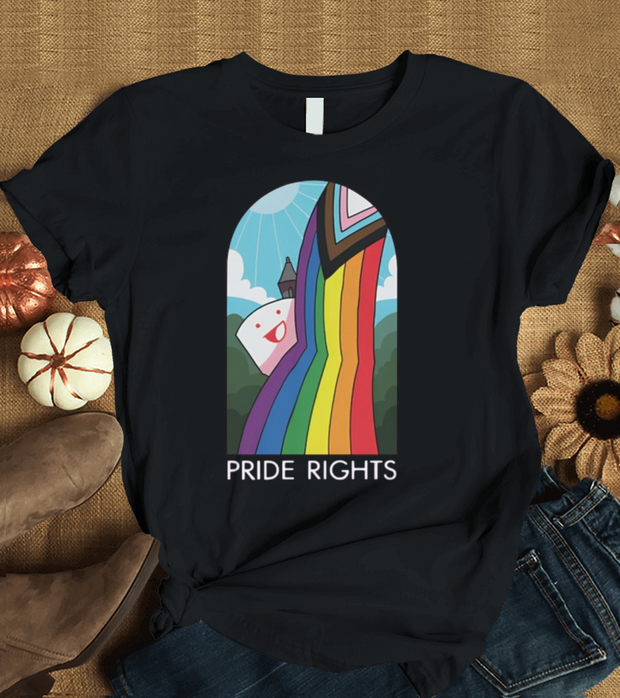 Pride Rights Rainbow Stained Glass Design DFTBA T-Shirt
