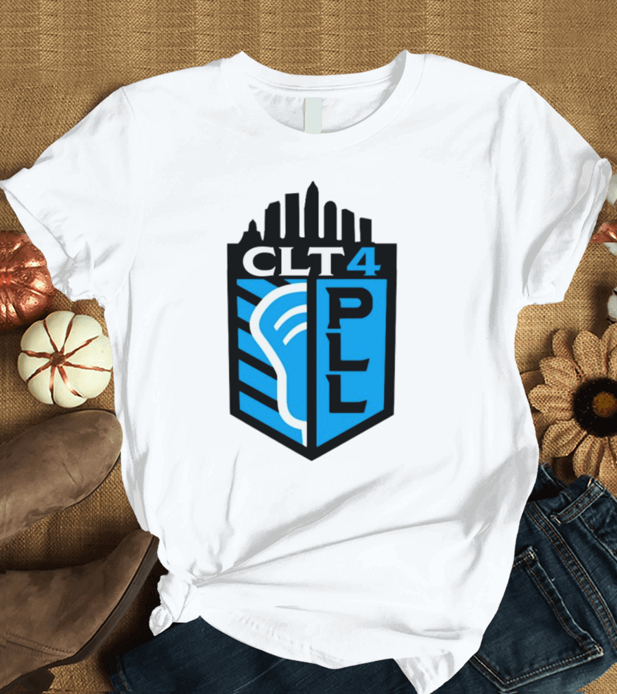 Premier Lacrosse League CLT 4 Logo PLL T-Shirt
