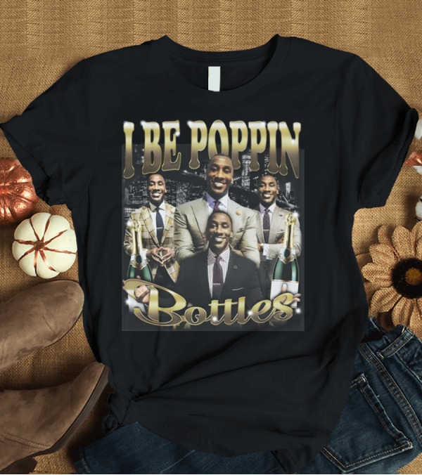 T-Shirt: I Be Poppin Bottles Memeabletees Multiple Suited Figures with Champagne T-Shirt I Be Poppin Bottles Memeabletees Multiple Suited Figures with Champagne T-Shirt