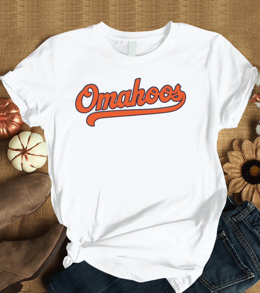 Omahoos Baseball Script T-Shirt