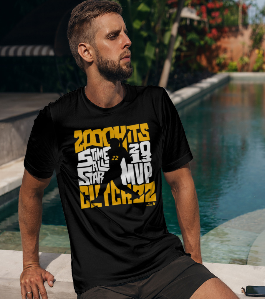 Andrew McCutchen 200 Hits 5 Time All-Star 2013 MVP Pittsburgh Icon 22 T-Shirt