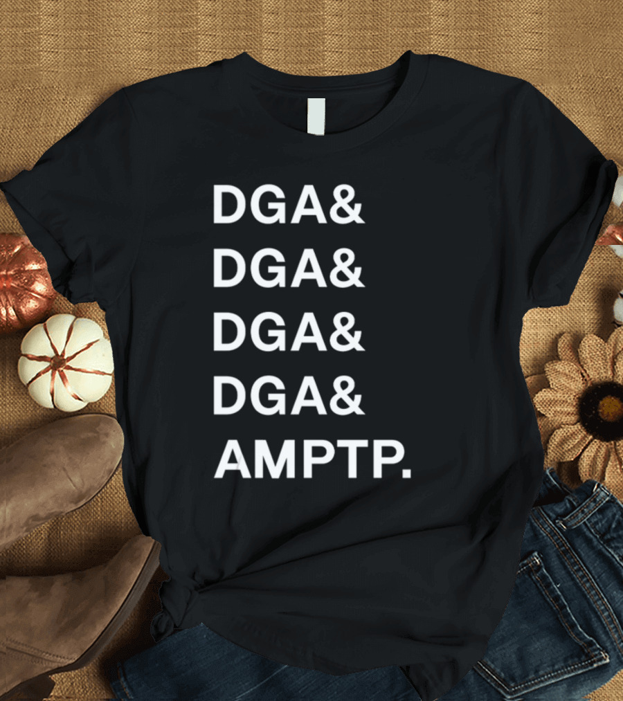 DGA DGA DGA DGA AMPTP Text T-Shirt
