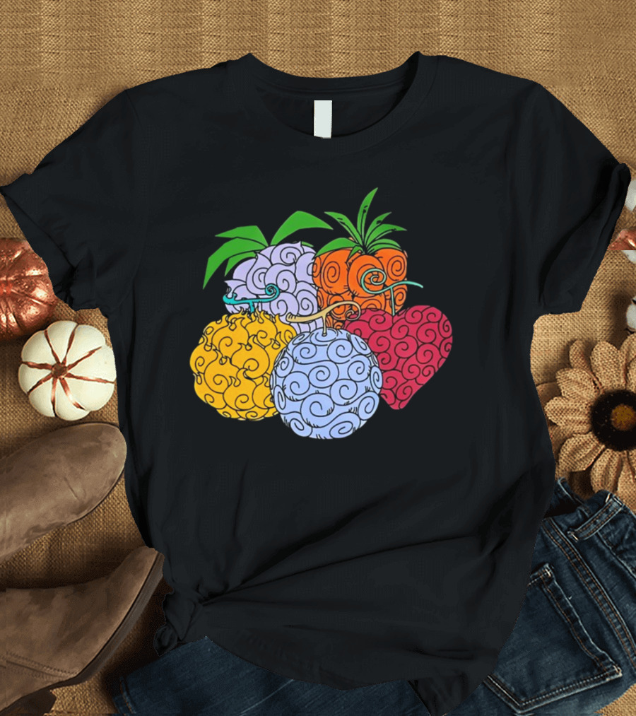 Crunchyroll One Piece Devil Fruits Colorful Collection T-Shirt