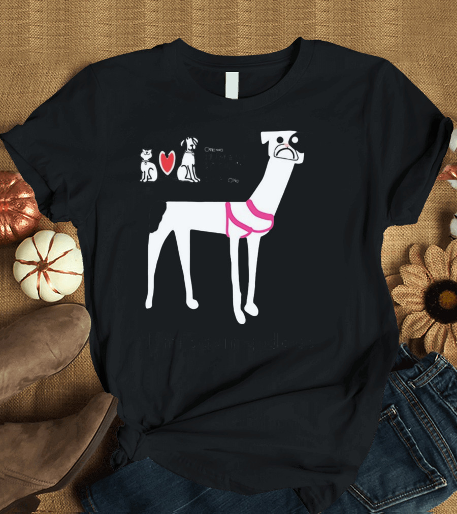 Ottawa Humane Society I'm Saving Dogs with Heart and Cartoon Dog T-Shirt