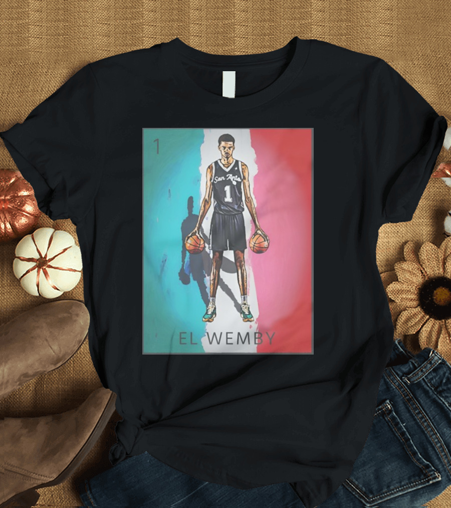 El Wemby San Antonio Number 1 Basketball Player T-Shirt