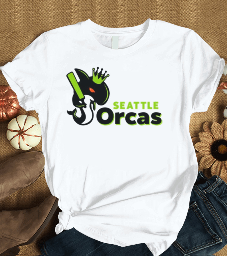 Franklin Leonard Seattle Orcas Crowned Orca with Bat T-Shirt