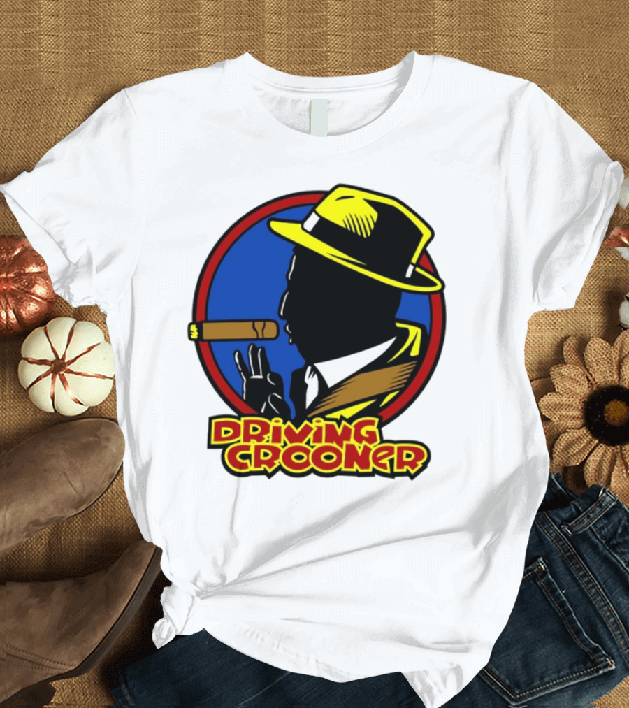 Driving Grooner Fedora Silhouette Cigar T-Shirt