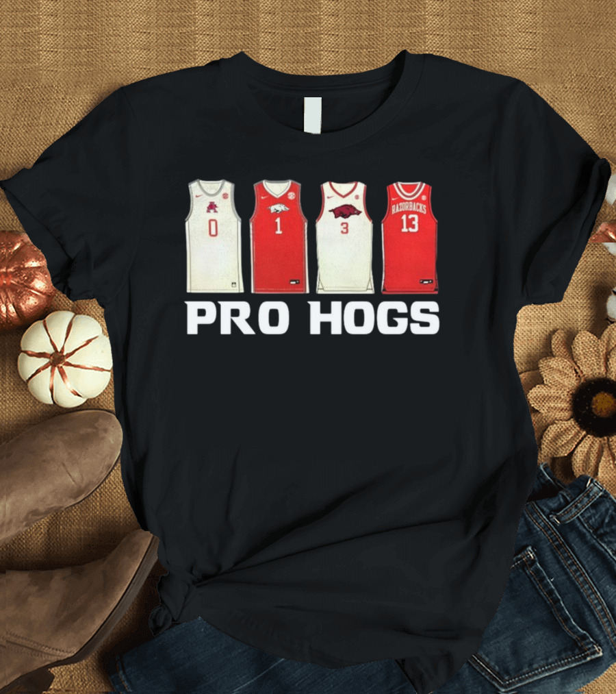 Pro Hogs Arkansas Basketball Jerseys Razorbacks Icons T-Shirt