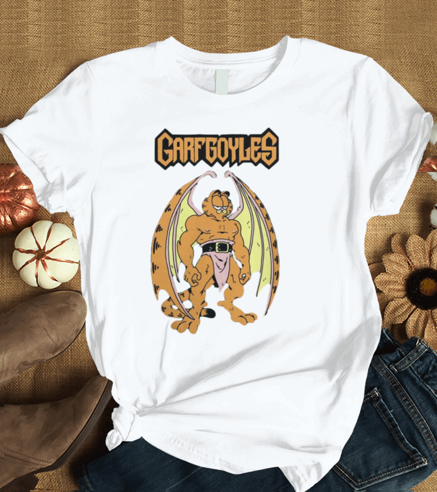 Garfgoyles Garfield David C. Smith T-Shirt