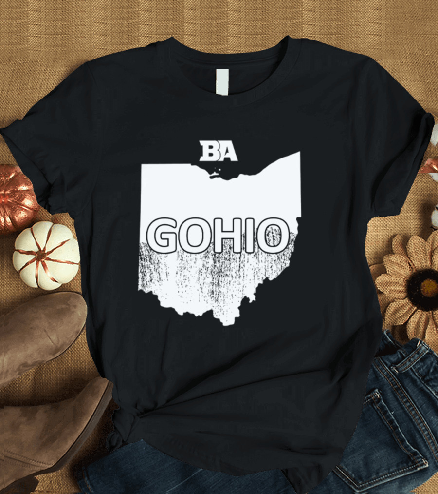 BA GOHIO Ohio Map T-Shirt