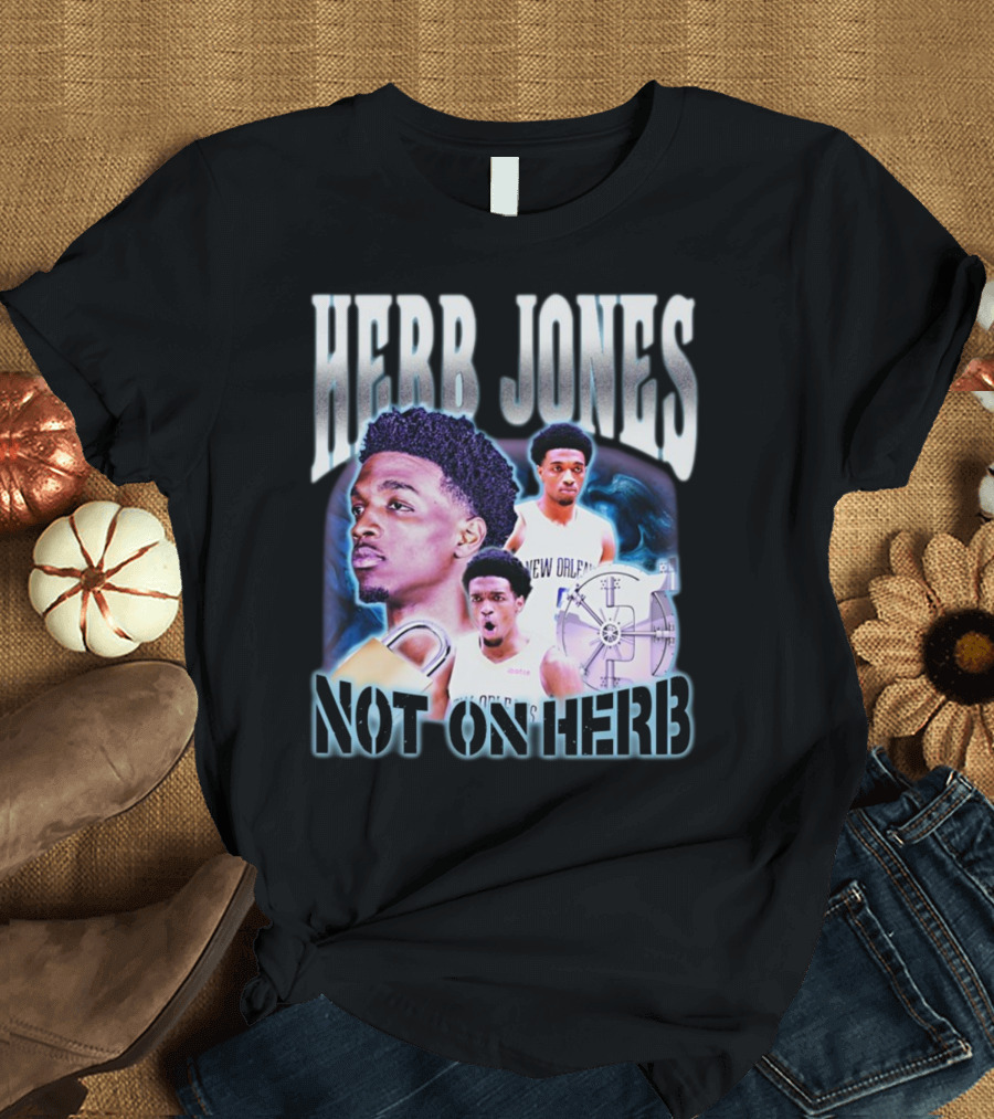 Herb Jones Not On Herb New Orleans Basketball Player Collage T-Shirt