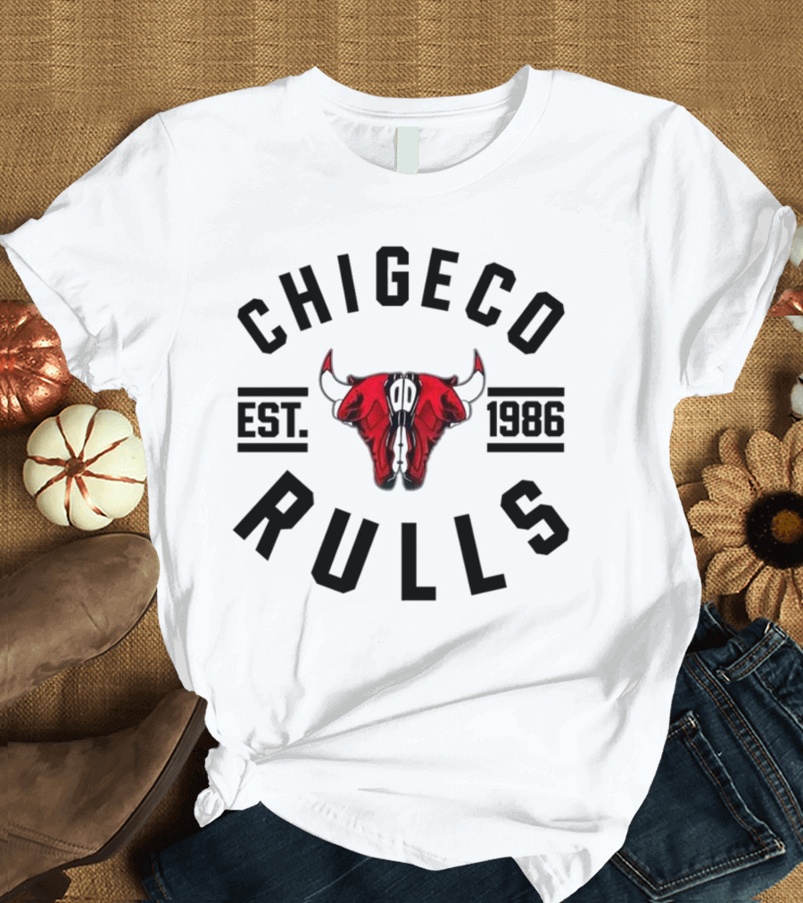 Chigeco Rulls Est 1986 Bull T-Shirt