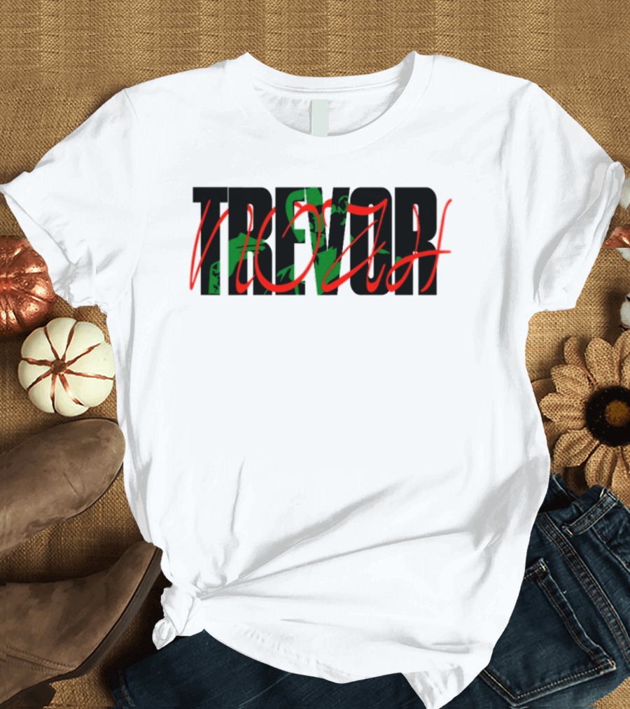 Trevor Noah with Green Art and Red Script T-Shirt