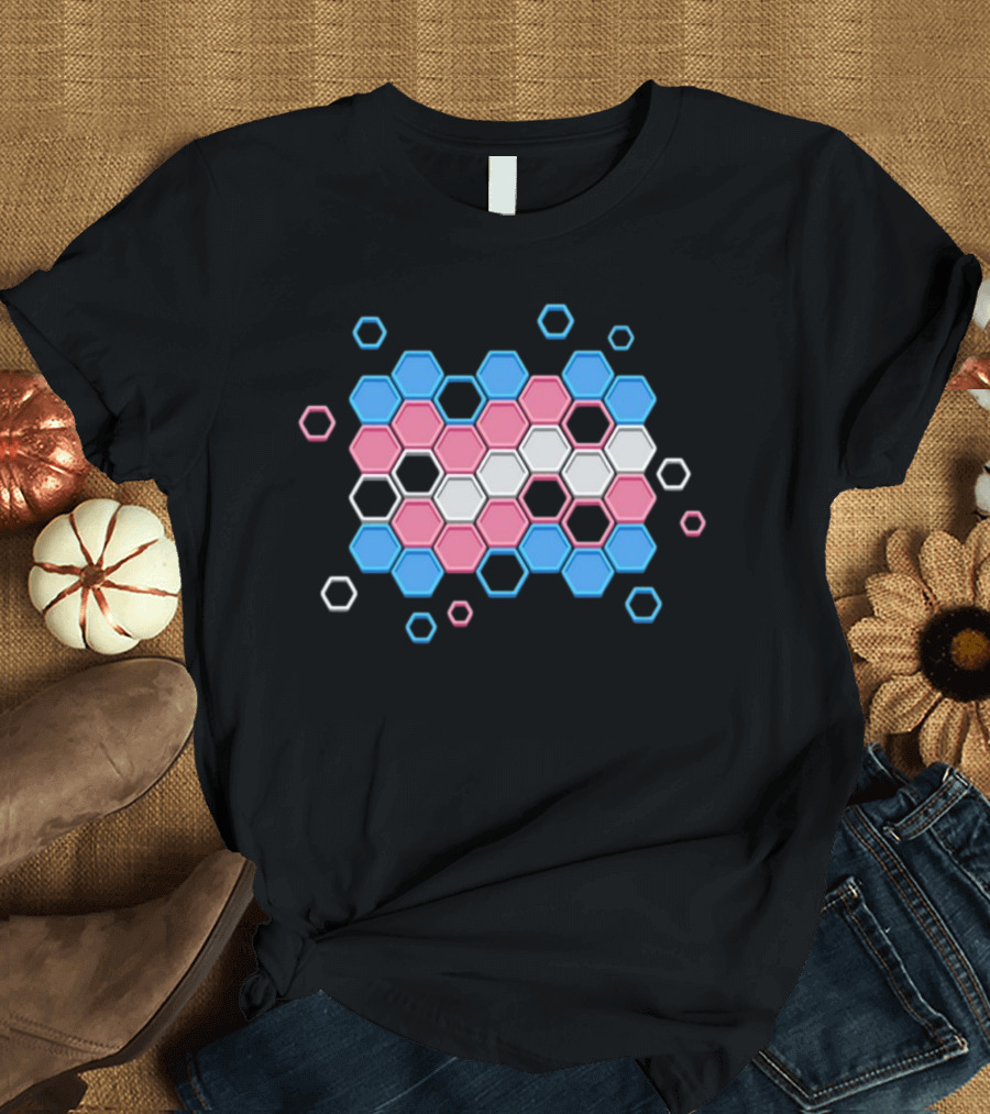 ItsBizabizow Prismatic Pride Trans Iconic Hexagonal T-Shirt