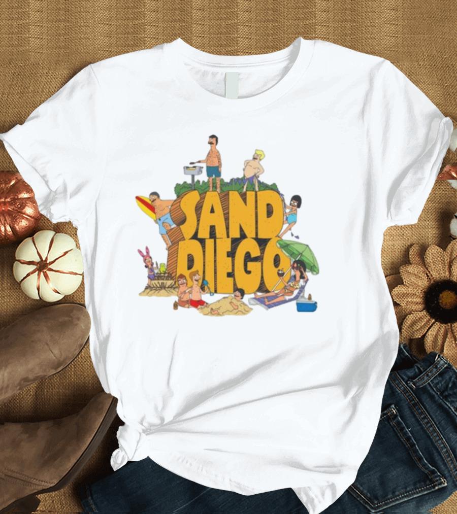 Bobs Burgers Characters San Diego Beach Day T-Shirt