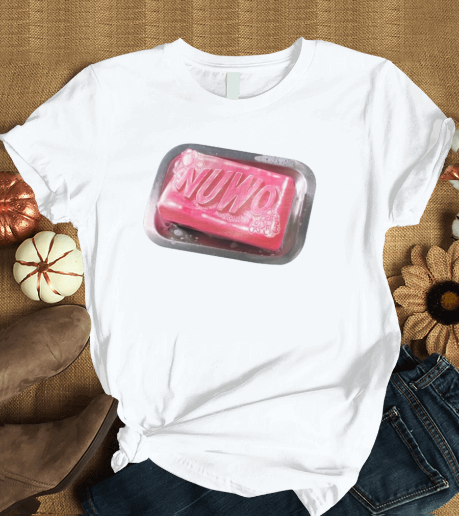 NUWO Pink Bar Soap in Soap Dish T-Shirt