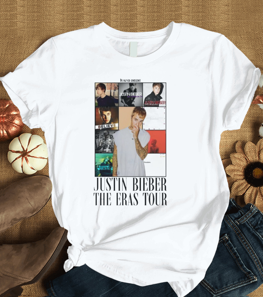 Justin Bieber Album Collage The Eras Tour T-Shirt
