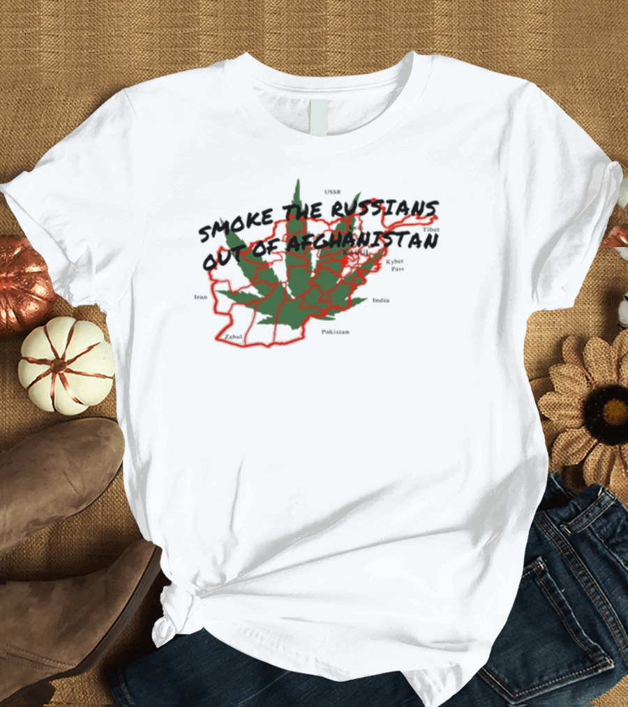 Smoke The Russians Out Of Afghanistan Map T-Shirt
