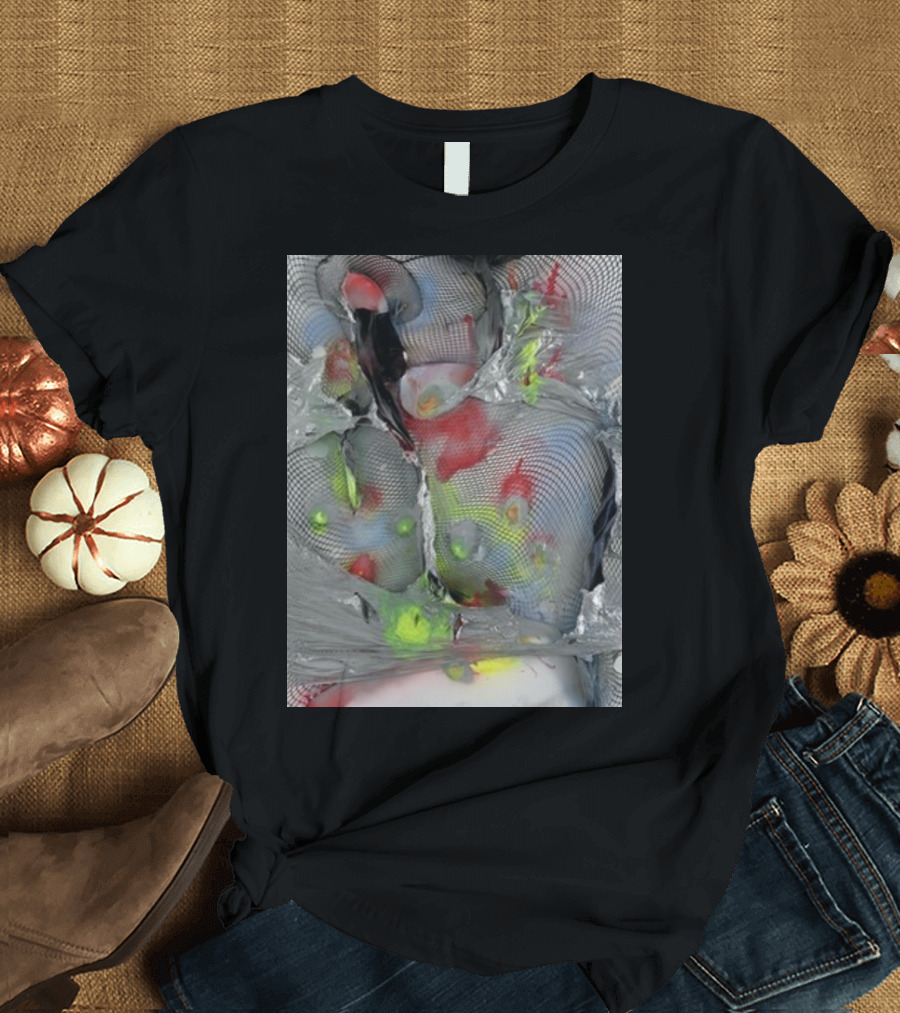 Arca1000000 ^16 Ss Abstract Mesh and Color T-Shirt