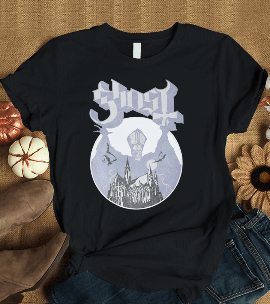 Ghost Opus Pastel Raglan Cathedral and Cardinal Bat T-Shirt