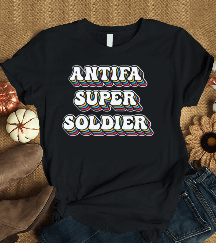 Lia Thomas Antifa Super Soldier Multicolored Retro T-Shirt