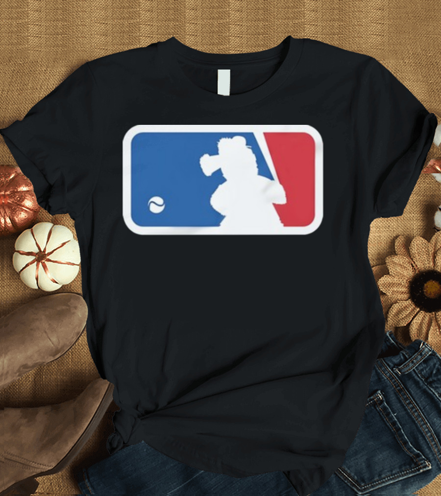 Major Baseball Phan Blue Red Mascot T-Shirt