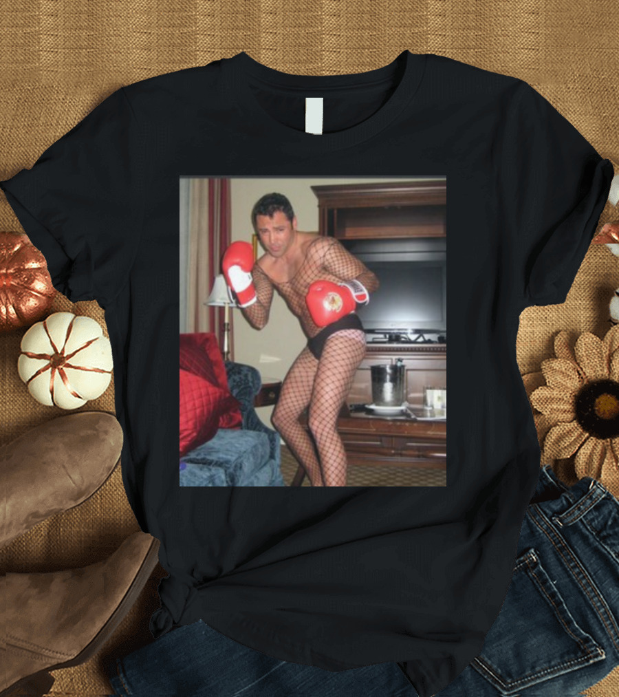 Oscar De La Hoya Fishnet Boxing Gloves Outfit Snapshot T-Shirt