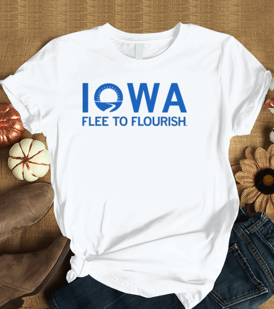 Iowa Flee to Flourish Blue Raygun T-Shirt