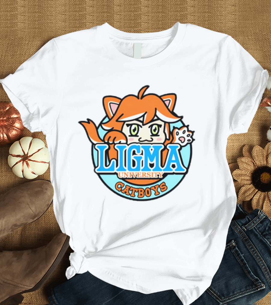 Ligma University Catboys Anime Style Mascot T-Shirt