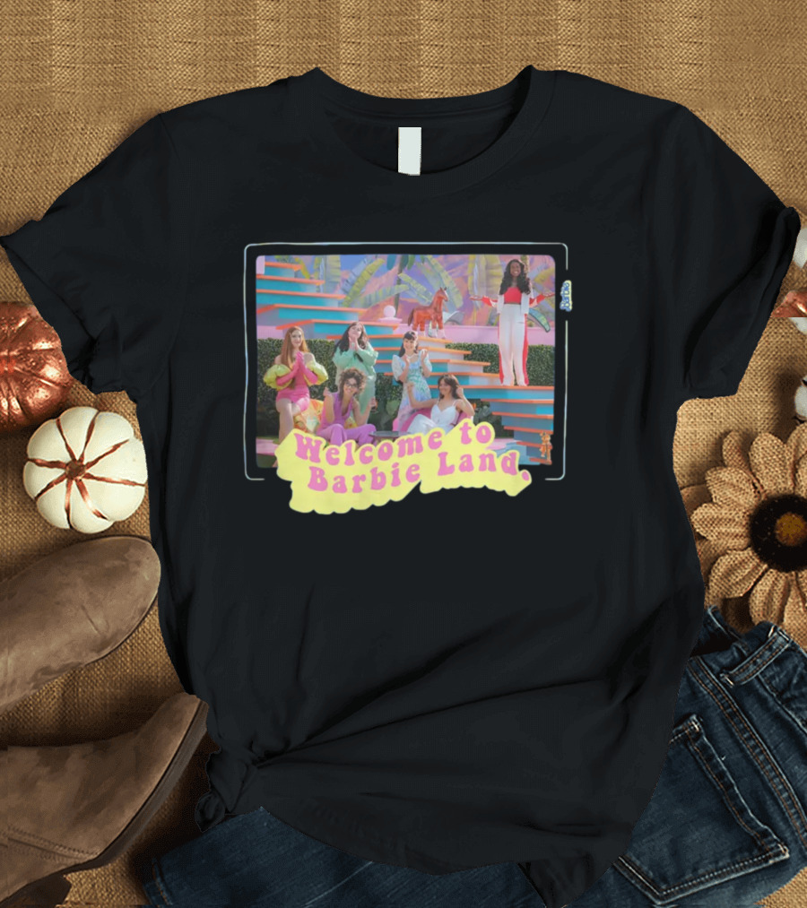 Welcome to Barbie Land Vibrant Colorful Steps and Classic Fashion Styles T-Shirt