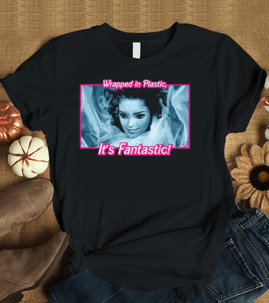 Wrapped in Plastic It's Fantastic Distorted Doll Face T-Shirt