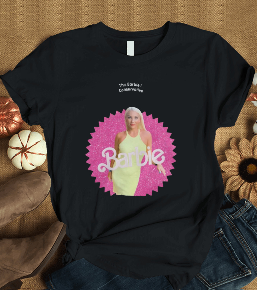Barbie Conservative Pink Glitter Dress Iconic T-Shirt