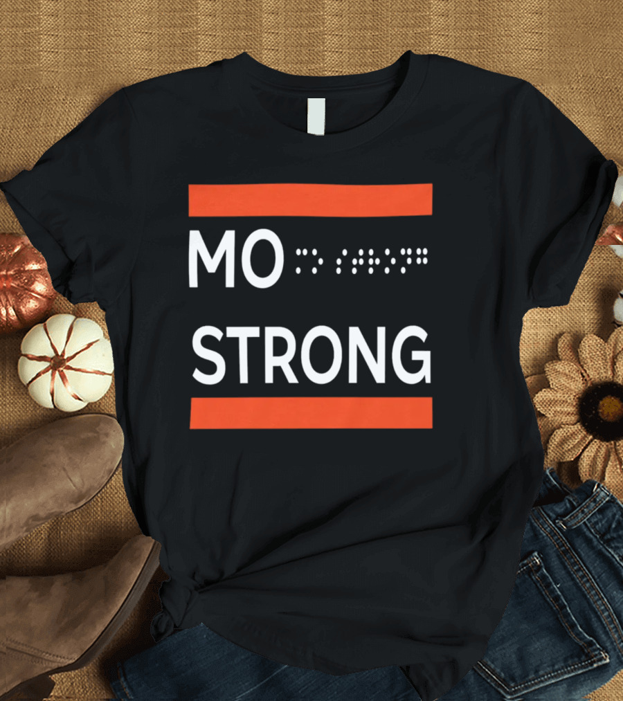 MO STRONG Braille Text T-Shirt