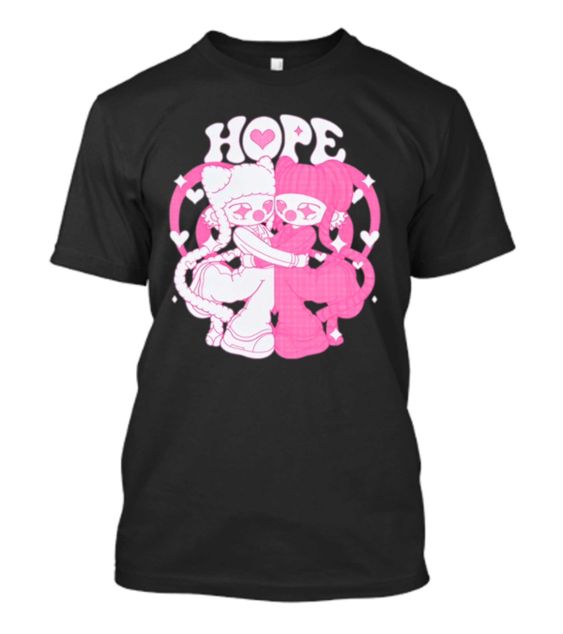 Lizigrace Hope Pink Hearts Embrace T-Shirt