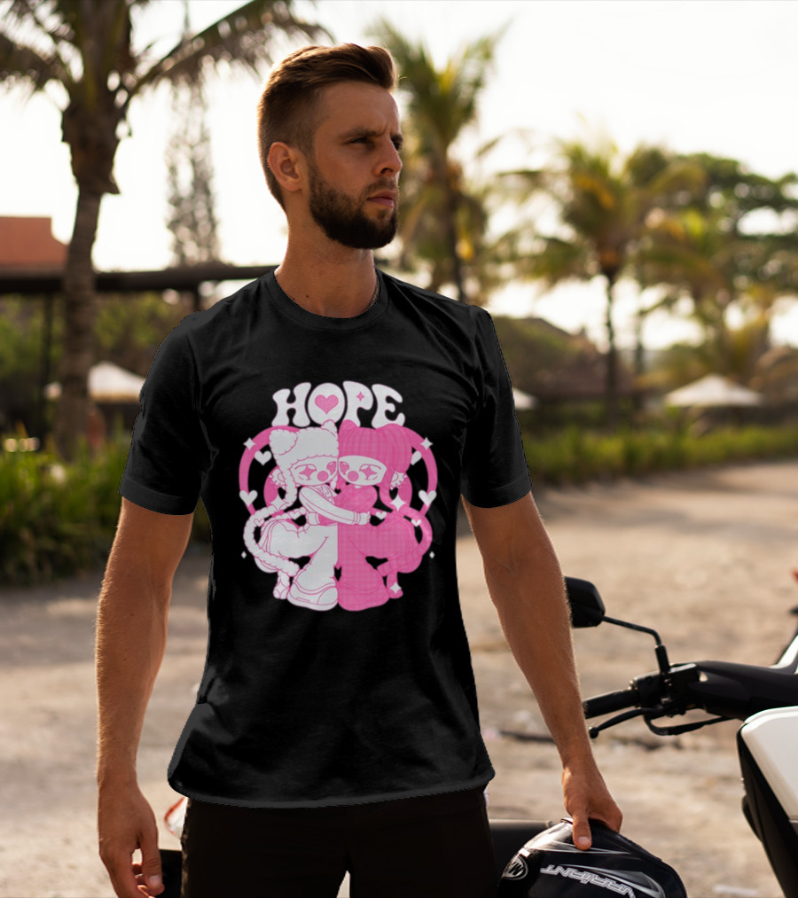 Lizigrace Hope Pink Hearts Embrace T-Shirt