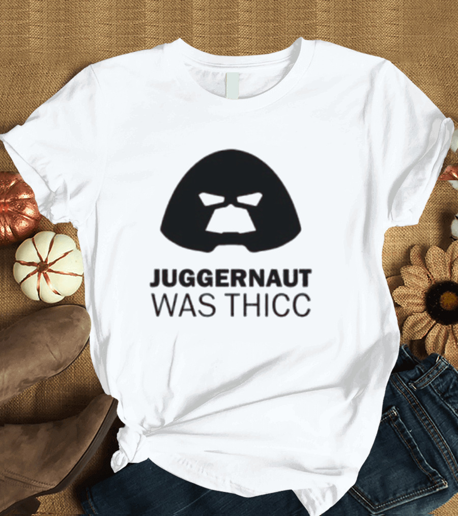 Juggernaut Was Thicc Bold Helmet T-Shirt