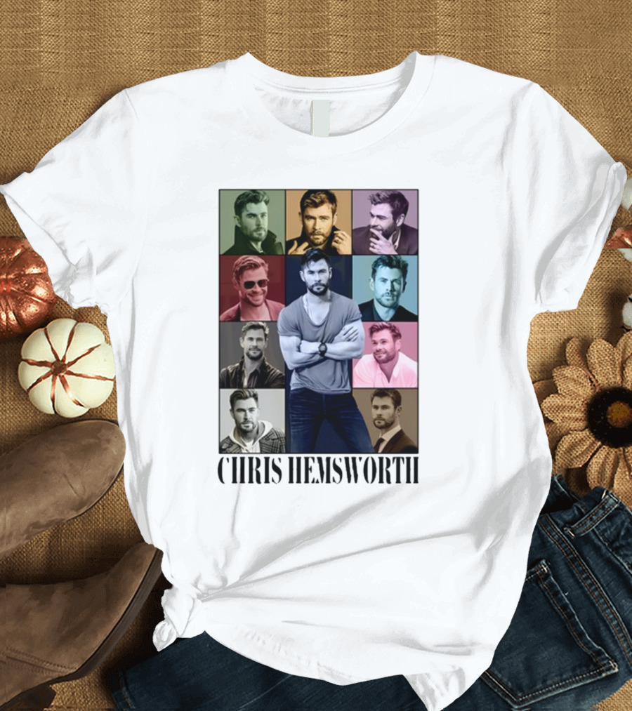 Chris Hemsworth The Eras Tour Photo Collage Portraits T-Shirt