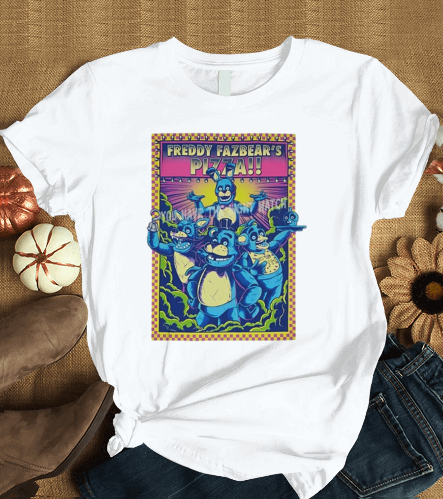 FREDDY FAZBEAR'S PIZZA Five Nights At Freddy's Neon Group T-Shirt