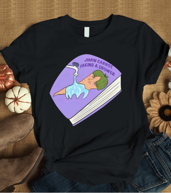 T-Shirt: Jimin Carrot Taking A Shower Book T-Shirt Jimin Carrot Taking A Shower Book T-Shirt
