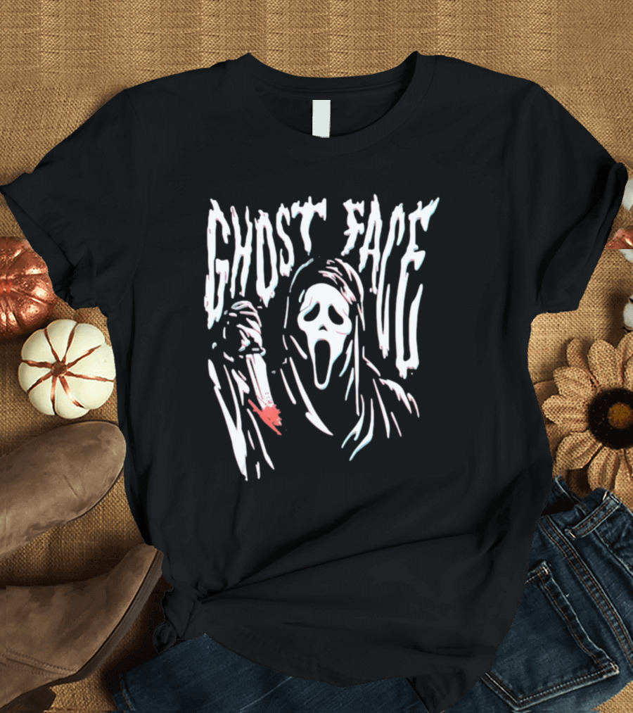 Ghost Face Wavy Scream Mask T-Shirt
