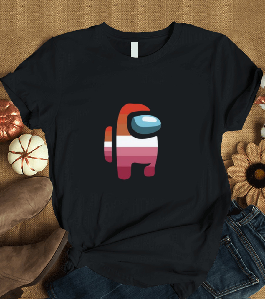 Among Us Loven The Gal-Axy Pride Colors Crew Member T-Shirt