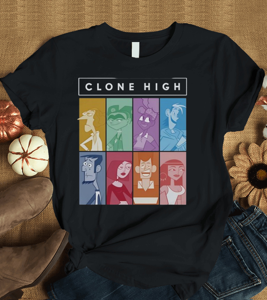 Clone High Character Blocks Cast Montage T-Shirt
