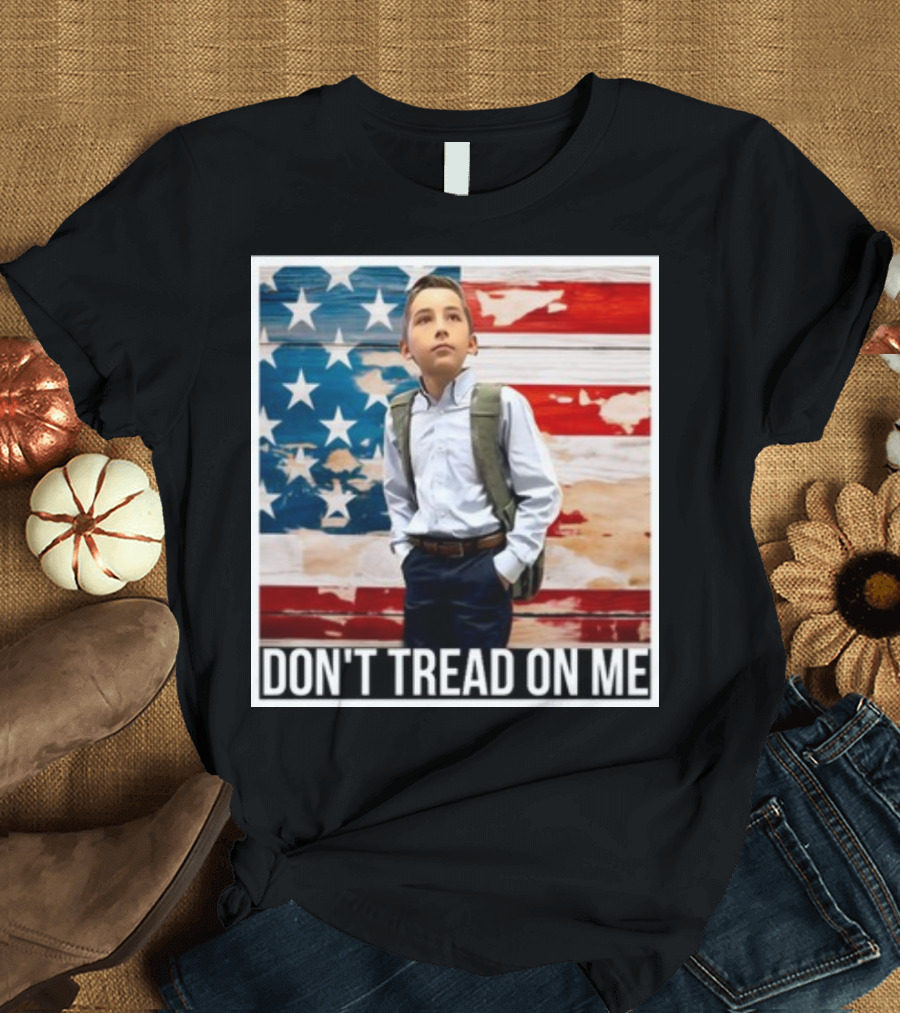 Young Men Jaiden Don't Tread On Me American Flag Background T-Shirt