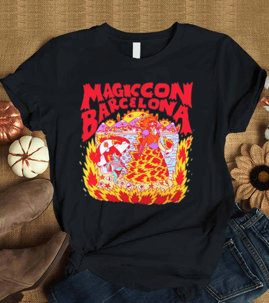 Magiccon Barcelona Vibrant Psychedelic Inferno T-Shirt