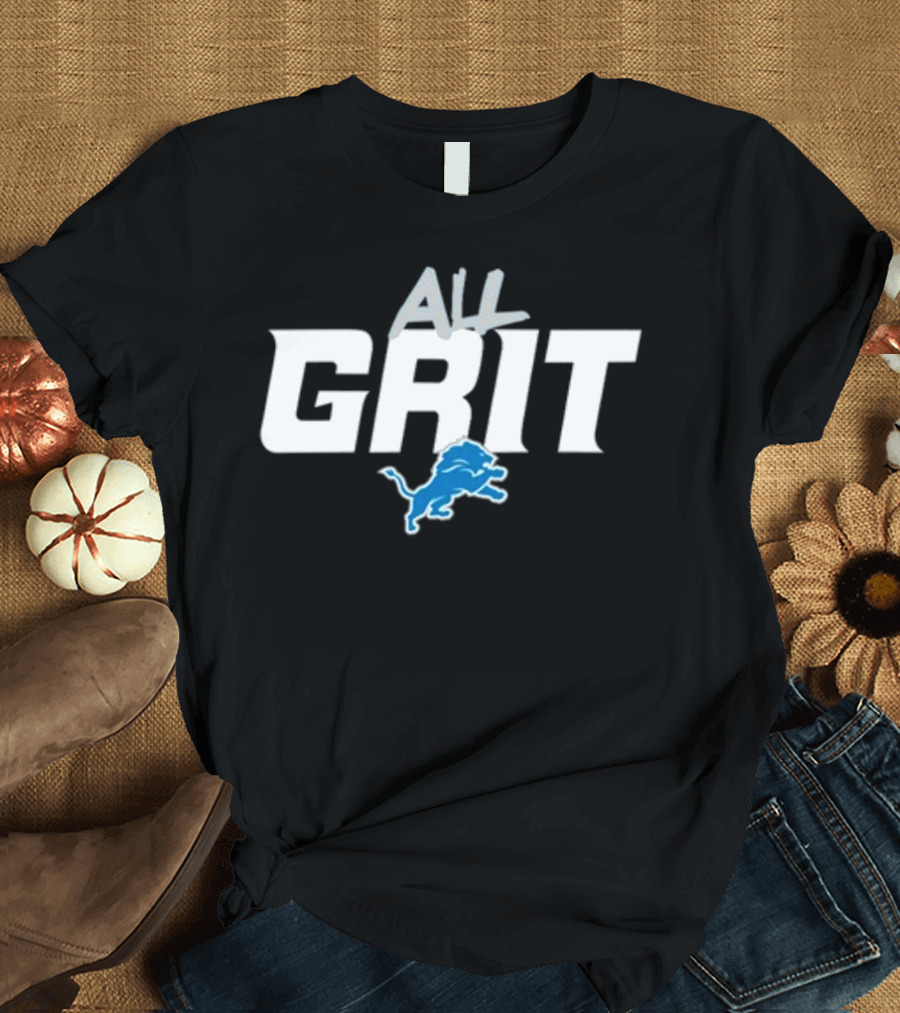 Detroit Lions All Grit Lions Logo T-Shirt