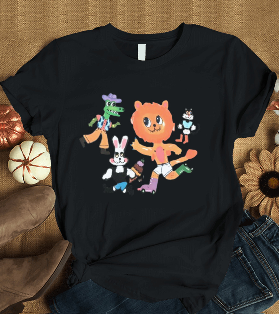 The Fancy Friends Pleasing Cartoon Animal Characters T-Shirt